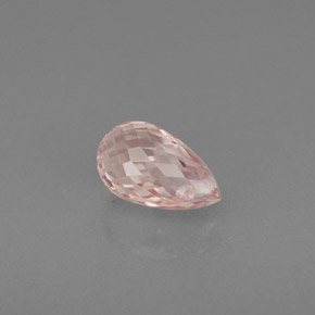 Saphir orange naturelle briolette, 1,12 ct, VS