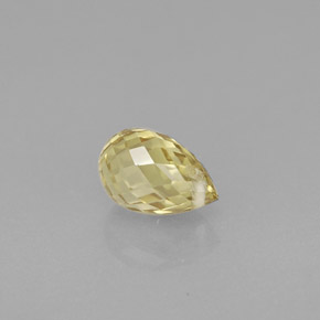 Saphir jaune naturelle briolette, 1,00 ct, VVS-VS