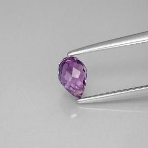 Saphir violet naturelle briolette, 0,92 ct, VS