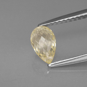 Saphir or naturelle briolette, 1,38 ct, VS-SI