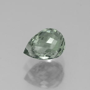 Saphir vert naturelle briolette, 1,00 ct, VS