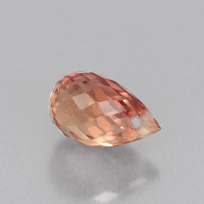Saphir orange naturelle briolette, 0,76 ct, VVS-VS