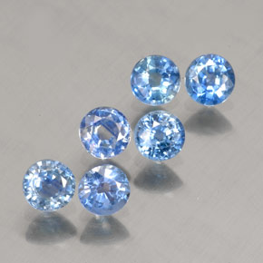 Achetez naturel ct bleue saphir gems, coupe roude, en provenance thaïlande chez gemselect. en stock, livraison internationale!