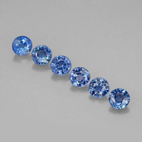 Achetez naturel ct bleue saphir gems, coupe roude, en provenance thaïlande chez gemselect. en stock, livraison internationale!