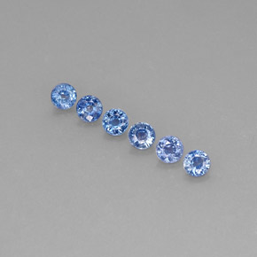 Achetez naturel ct bleue saphir gems, coupe roude, en provenance thaïlande chez gemselect. en stock, livraison internationale!