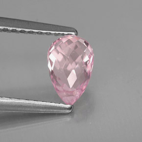 Saphir rose naturelle briolette, 1,11 ct, VS