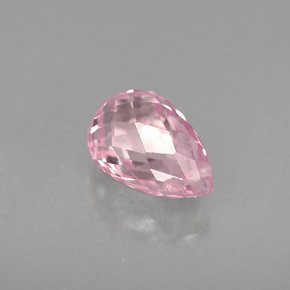 Saphir rose naturelle briolette, 1,11 ct, VS