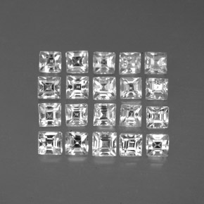 Achetez naturel ct blanc saphir gems, carré, en provenance madagascar chez gemselect. en stock, livraison internationale!