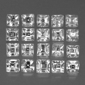 Achetez naturel ct blanc saphir gems, carré, en provenance madagascar chez gemselect. en stock, livraison internationale!