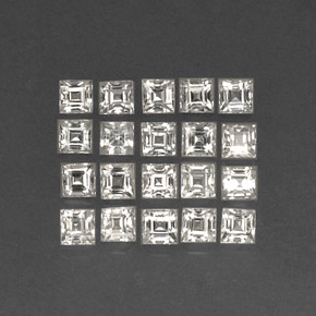 Achetez naturel ct blanc saphir gems, carré, en provenance madagascar chez gemselect. en stock, livraison internationale!