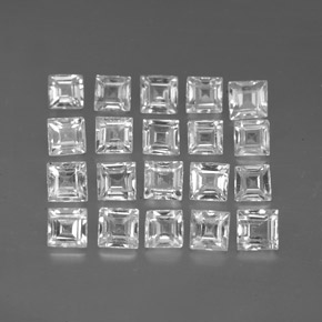 Achetez naturel ct blanc saphir gems, carré, en provenance madagascar chez gemselect. en stock, livraison internationale!