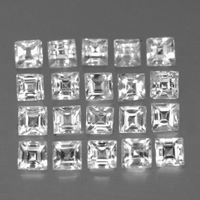 Achetez naturel ct blanc saphir gems, carré, en provenance madagascar chez gemselect. en stock, livraison internationale!