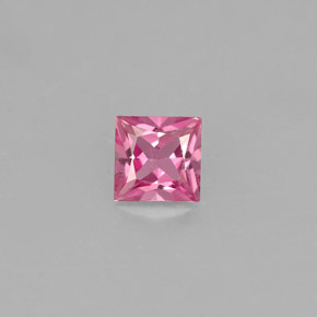 Saphir rose naturelle carré, 0,54 ct, VS