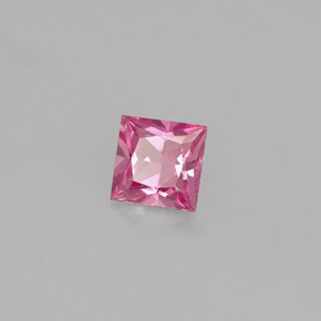 Saphir rose naturelle carré, 0,54 ct, VS