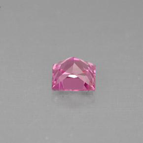 Saphir rose naturelle carré, 0,60 ct, VVS-VS