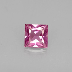 Saphir violet naturelle carré, 0,51 ct, VVS-VS