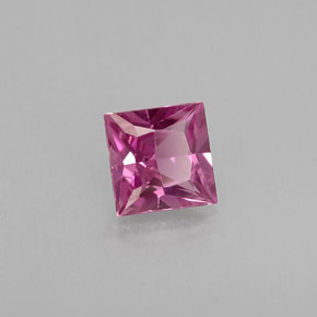 Saphir violet naturelle carré, 0,51 ct, VVS-VS
