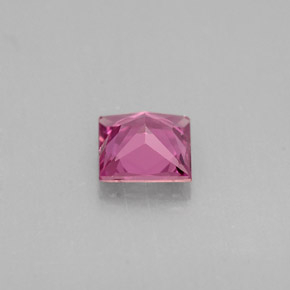 Saphir violet naturelle carré, 0,51 ct, VVS-VS