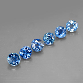 Achetez naturel ct bleue saphir gems, coupe roude, en provenance thaïlande chez gemselect. en stock, livraison internationale!
