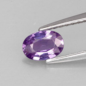 Saphir violet naturelle coupe ovale, 0,50 ct, VVS-VS
