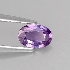 Saphir violet naturelle coupe ovale, 0,50 ct, VVS-VS