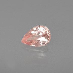 Saphir rose naturelle en forme de poire, 0,51 ct, VS