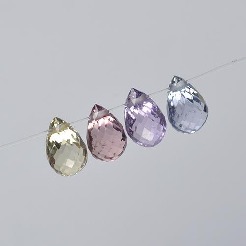 Achetez naturel 2,61ct multicolore saphir gems, briolette, en provenance tanzanie chez gemselect. en stock, livraison internationale!