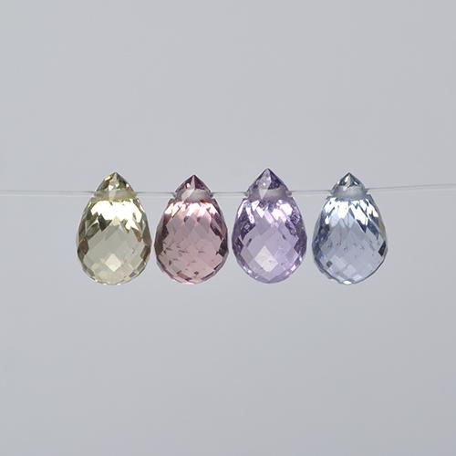 Achetez naturel 2,61ct multicolore saphir gems, briolette, en provenance tanzanie chez gemselect. en stock, livraison internationale!