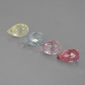 Achetez naturel ct multicolore saphir gems, briolette, en provenance tanzanie chez gemselect. en stock, livraison internationale!