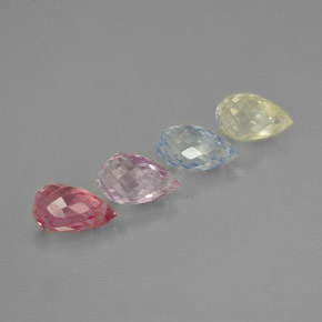 Achetez naturel ct multicolore saphir gems, briolette, en provenance tanzanie chez gemselect. en stock, livraison internationale!