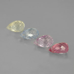 Achetez naturel ct multicolore saphir gems, briolette, en provenance tanzanie chez gemselect. en stock, livraison internationale!