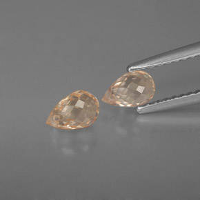 Achetez naturel ct orange saphir gems, briolette, en provenance tanzanie chez gemselect. en stock, livraison internationale!