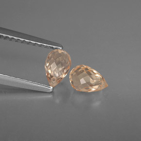 Achetez naturel ct orange saphir gems, briolette, en provenance tanzanie chez gemselect. en stock, livraison internationale!