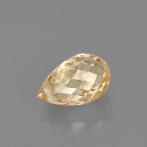 Saphir jaune naturelle briolette, 1,12 ct, VS