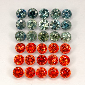 Achetez naturel ct multicolore saphir gems, coupe roude, en provenance tanzanie (songea) chez gemselect. en stock, livraison internationale!