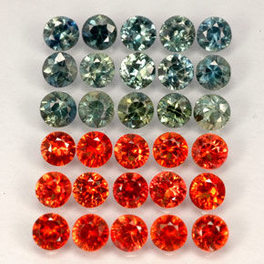 Achetez naturel ct multicolore saphir gems, coupe roude, en provenance tanzanie (songea) chez gemselect. en stock, livraison internationale!