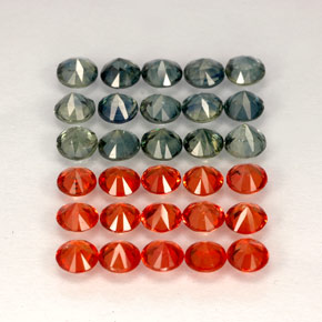 Achetez naturel ct multicolore saphir gems, coupe roude, en provenance tanzanie (songea) chez gemselect. en stock, livraison internationale!