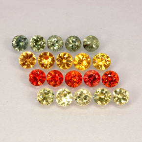 Achetez naturel ct multicolore saphir gems, coupe roude, en provenance tanzanie (songea) chez gemselect. en stock, livraison internationale!