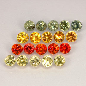 Achetez naturel ct multicolore saphir gems, coupe roude, en provenance tanzanie (songea) chez gemselect. en stock, livraison internationale!