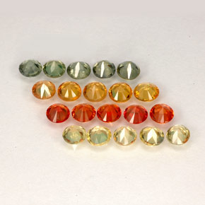 Achetez naturel ct multicolore saphir gems, coupe roude, en provenance tanzanie (songea) chez gemselect. en stock, livraison internationale!
