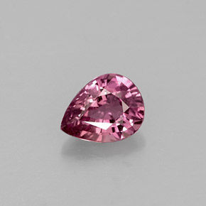 Saphir rose naturelle en forme de poire, 0,58 ct, VS