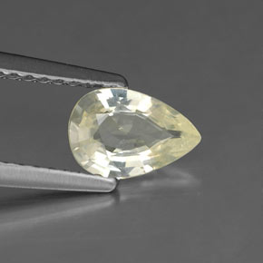 Saphir jaune naturelle en forme de poire, 0,81 ct, VS
