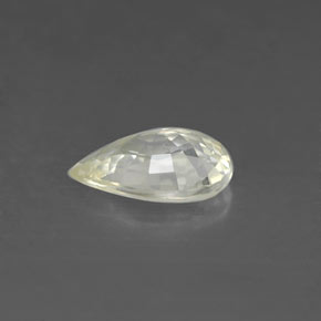 Saphir jaune naturelle en forme de poire, 0,81 ct, VS