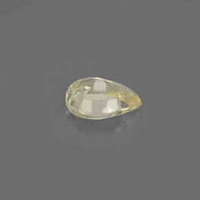Saphir jaune naturelle en forme de poire, 0,44 ct, VVS