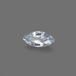 Saphir bleue naturelle marquise, 0,29 ct, VVS