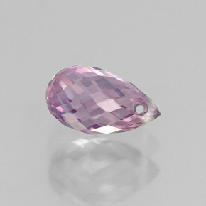 Saphir rose naturelle briolette, 0,78 ct, VVS-VS