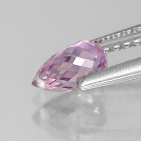 Saphir rose naturelle briolette, 0,78 ct, VVS-VS