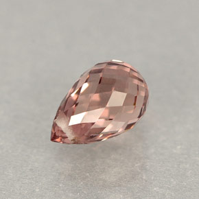 Saphir rose naturelle briolette, 0,90 ct, VVS-VS