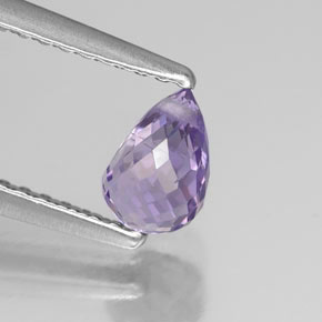 Saphir violet naturelle briolette, 0,81 ct, VS