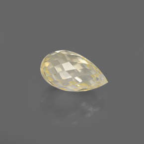 Saphir jaune naturelle briolette, 1,31 ct, VVS-VS